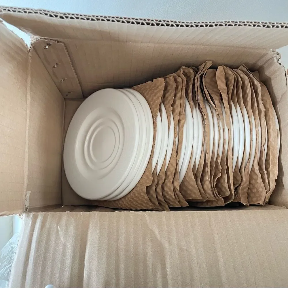 New in Box DUDSON 24 Pieces (2 Dozen) EP205 6.25”Round Evo Plate - Ceramic Pearl